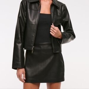 The A&F Scarlett Vegan Leather Mini Skort